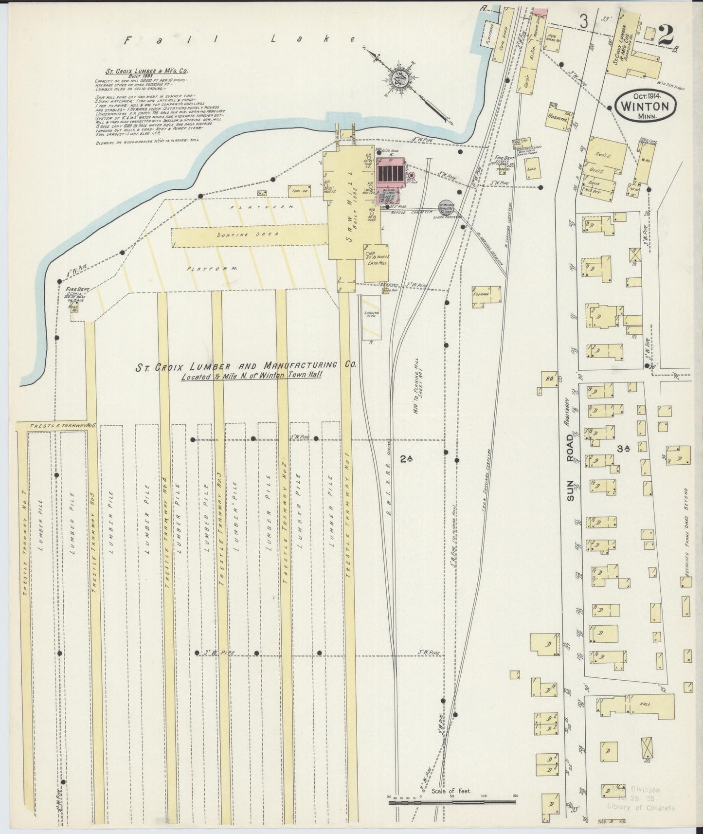 Sanborn Fire Insurance Map from Winton, Saint Louis County, Minnesota (1914), Sheet #0002 - Complete Map Set gallery image, historic Sanborn map, vintage wall art, Minnesota Minnesota
