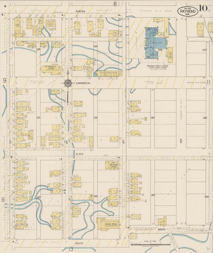Sanborn Fire Insurance Map from Raymond, Pacific County, Washington (1919), Sheet #0010 - Complete Map Set gallery image, historic Sanborn map, vintage wall art, Washington Washington