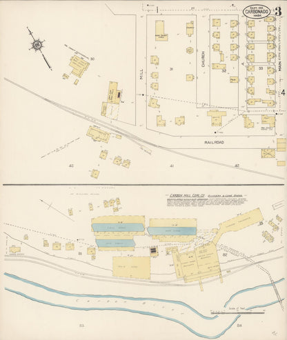 Sanborn Fire Insurance Map from Carbonado, Pierce County, Washington (1913), Sheet #0003 - Complete Map Set gallery image, historic Sanborn map, vintage wall art, Washington Washington