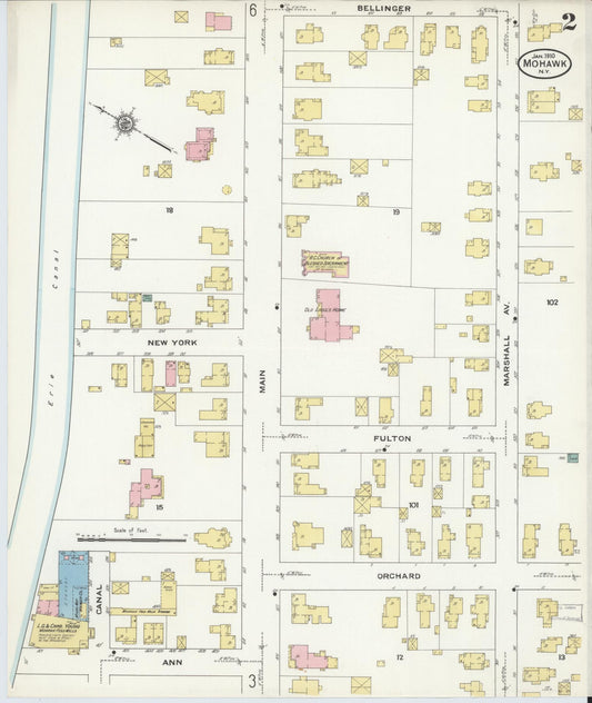 Sanborn Fire Insurance Map from Mohawk, Herkimer County, New York (1910), Sheet #0002 - Historic Sanborn Fire Insurance Map Print, vintage old map wall art, antique decor, genealogy gift, New York New York map