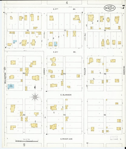 Sanborn Fire Insurance Map from Winfield, Cowley County, Kansas (1899), Sheet #0007 - Complete Map Set gallery image, historic Sanborn map, vintage wall art, Kansas Kansas