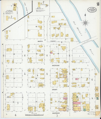 Sanborn Fire Insurance Map from Jackson, Jackson County, Minnesota (1900), Sheet #0002 - Complete Map Set gallery image, historic Sanborn map, vintage wall art, Minnesota Minnesota