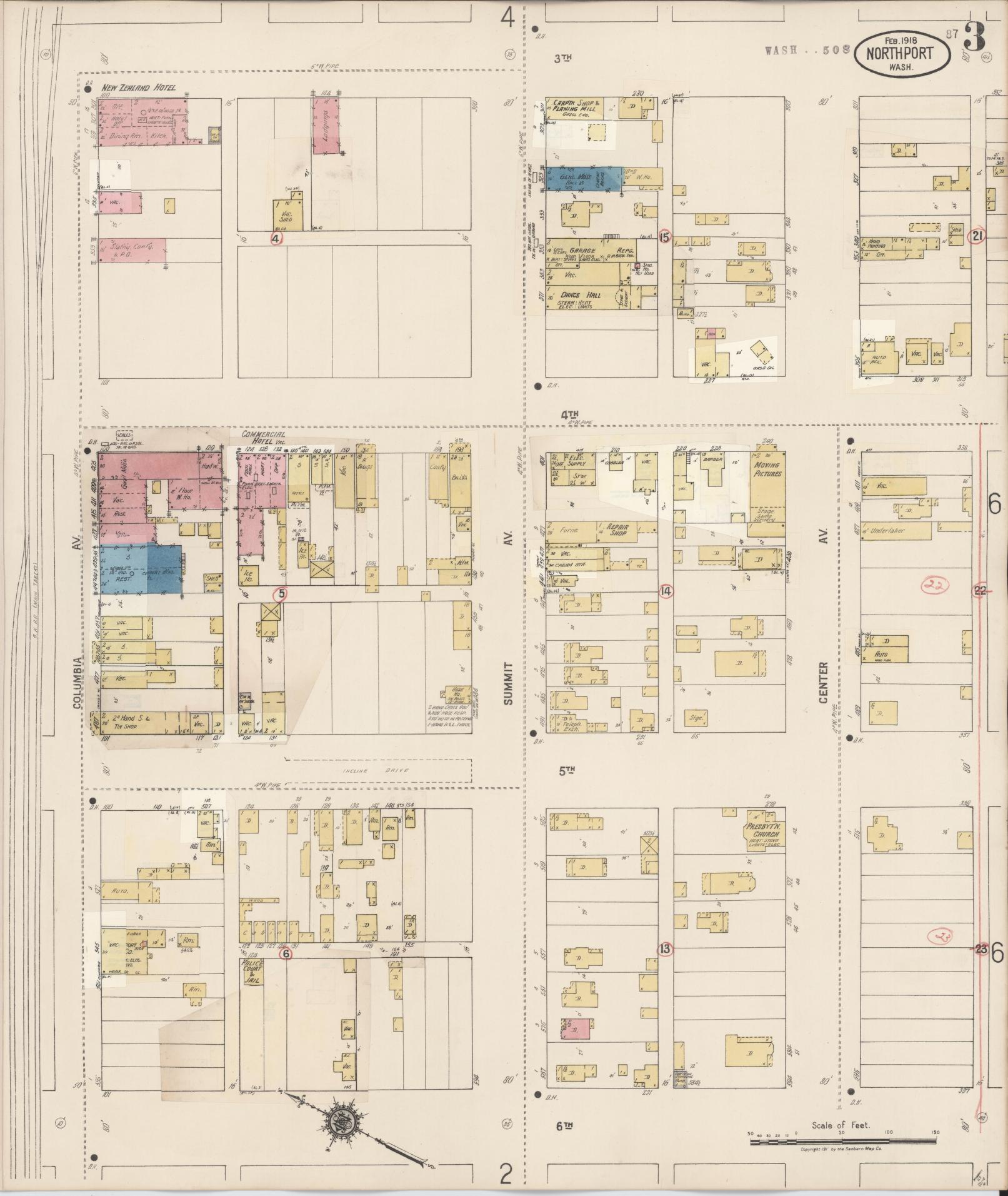Sanborn Fire Insurance Map from Northport, Stevens County, Washington (1929), Sheet #0003 - Complete Map Set gallery image, historic Sanborn map, vintage wall art, Washington Washington