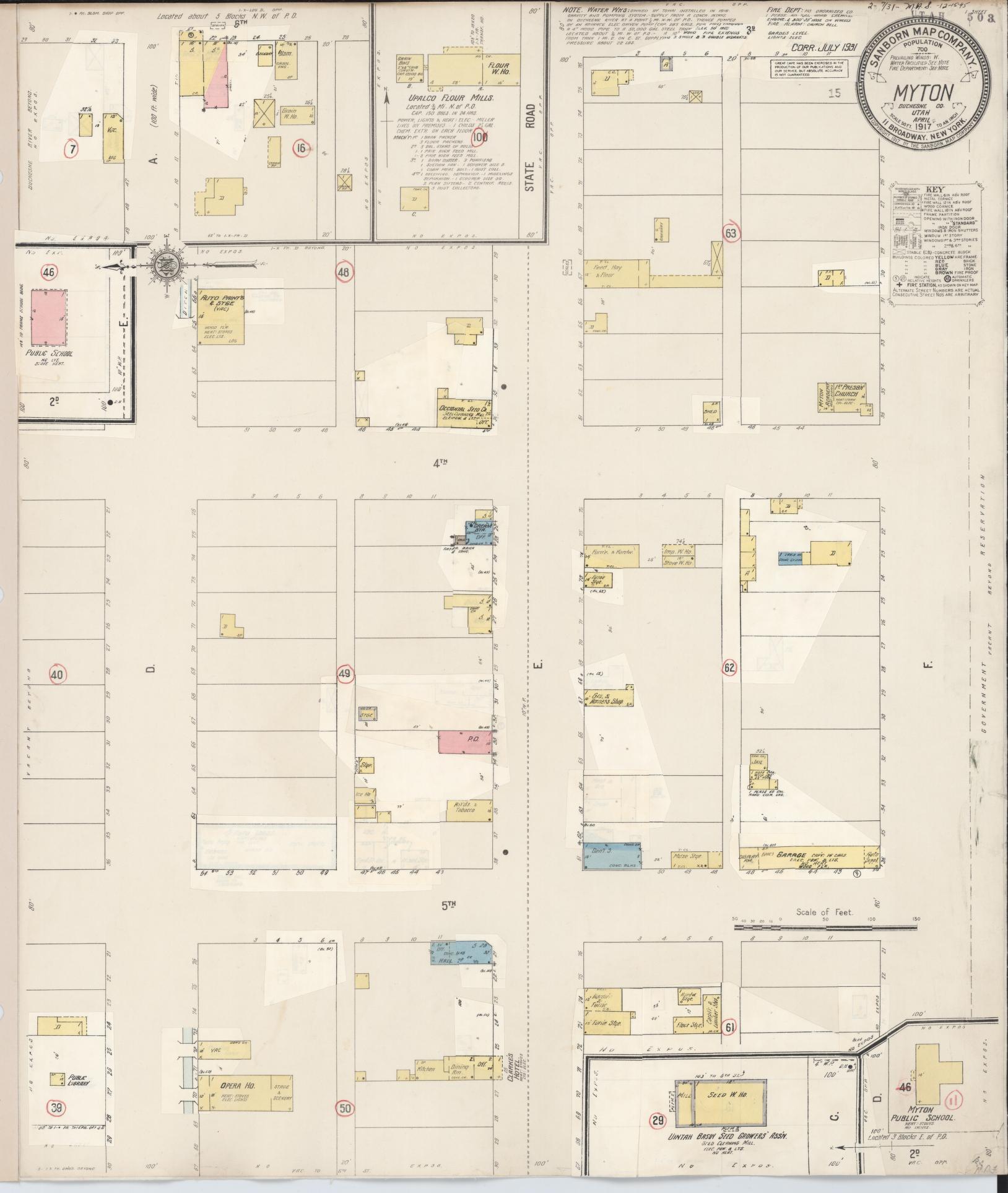 Sanborn Fire Insurance Map from Myton, Duchesne County, Utah. (1931) – Historic Sanborn Fire Insurance Map Print