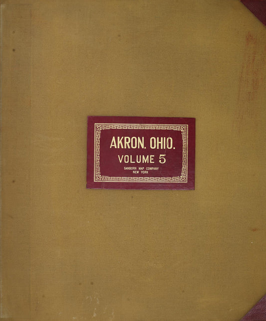 Sanborn Fire Insurance Map from Akron, Summit County, Ohio (1951), Sheet #0001 - Historic Sanborn Fire Insurance Map Print, vintage old map wall art, antique decor, genealogy gift, Ohio Ohio map