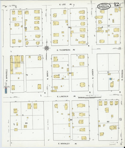 Sanborn Fire Insurance Map from Sapulpa, Creek County, Oklahoma (1920), Sheet #0012 - Complete Map Set gallery image, historic Sanborn map, vintage wall art, Oklahoma Oklahoma