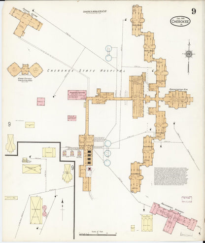 Sanborn Fire Insurance Map from Cherokee, Cherokee County, Iowa (1914), Sheet #0009 - Historic Sanborn Fire Insurance Map Print