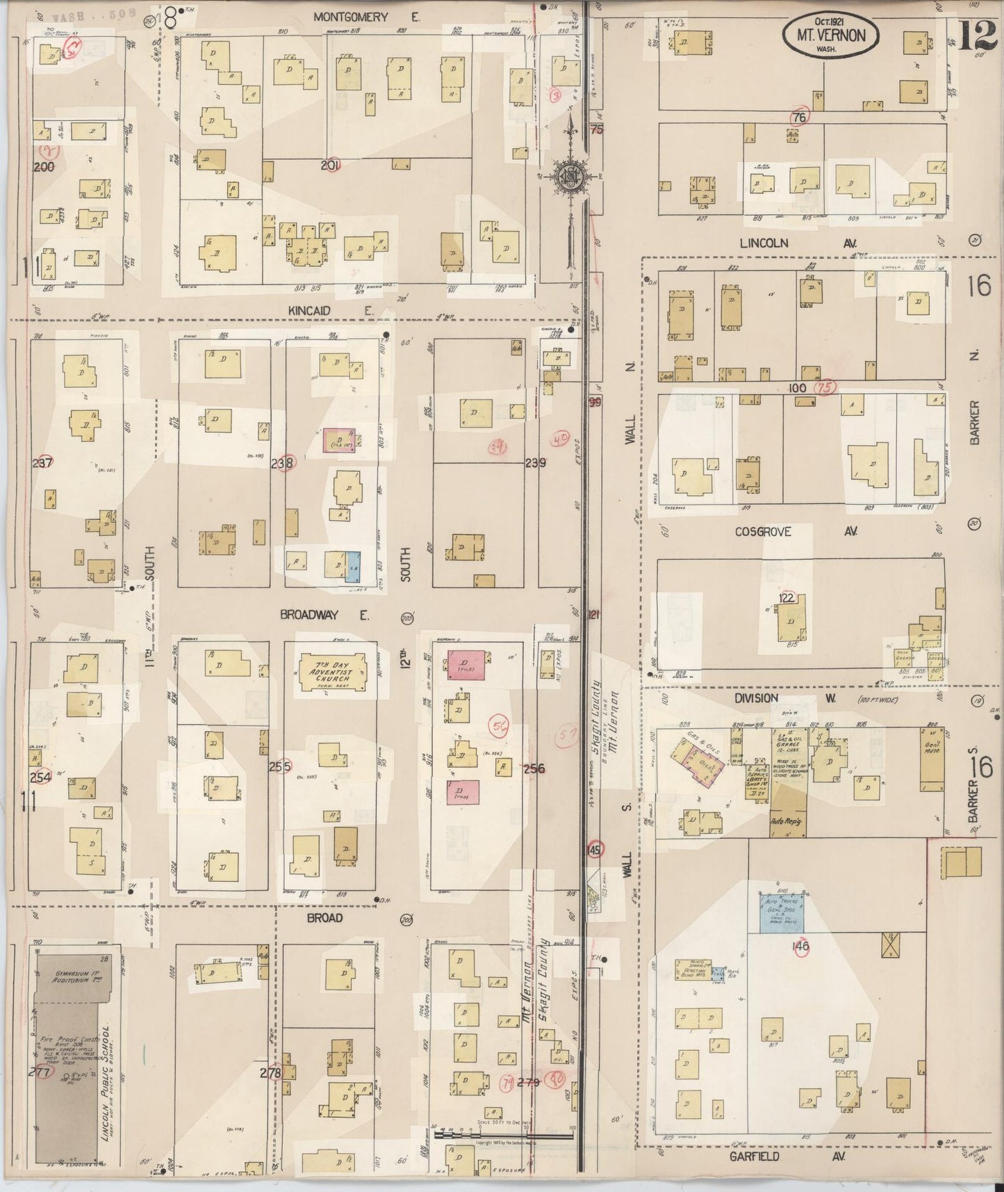 Sanborn Fire Insurance Map from Mount Vernon, Skagit County, Washington (1948), Sheet #0012 - Complete Map Set gallery image, historic Sanborn map, vintage wall art, Washington Washington