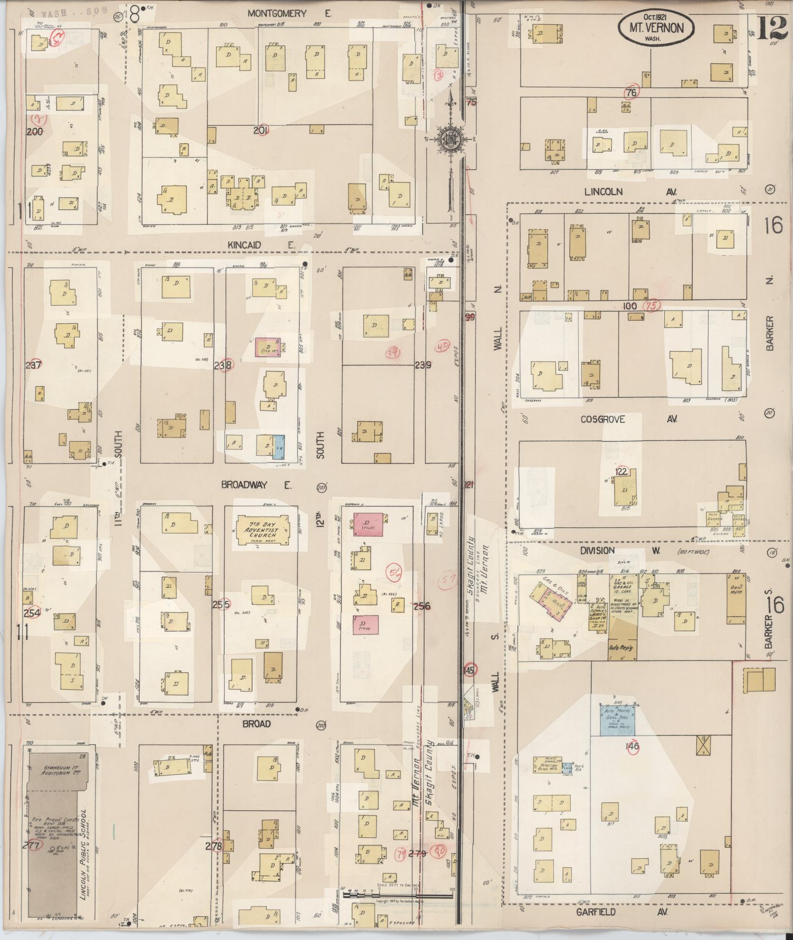 Sanborn Fire Insurance Map from Mount Vernon, Skagit County, Washington (1948), Sheet #0012 - Complete Map Set gallery image, historic Sanborn map, vintage wall art, Washington Washington