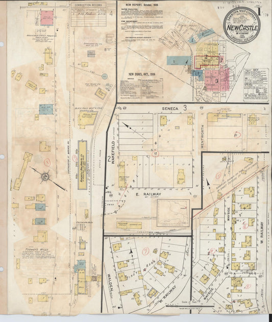 Sanborn Fire Insurance Map from Newcastle, Weston County, Wyoming (1936), Sheet #0002 - Historic Sanborn Fire Insurance Map Print, vintage old map wall art, antique decor, genealogy gift, Wyoming Wyoming map