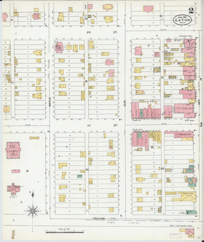 Sanborn Fire Insurance Map from Eaton, Weld County, Colorado (1904), Sheet #0002 - Complete Map Set gallery image, historic Sanborn map, vintage wall art, Colorado Colorado