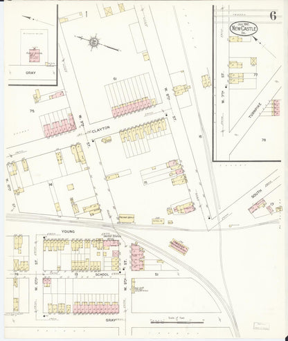 Sanborn Fire Insurance Map from New Castle, New Castle County, Delaware (1912), Sheet #0006 - Complete Map Set gallery image, historic Sanborn map, vintage wall art, Delaware Delaware