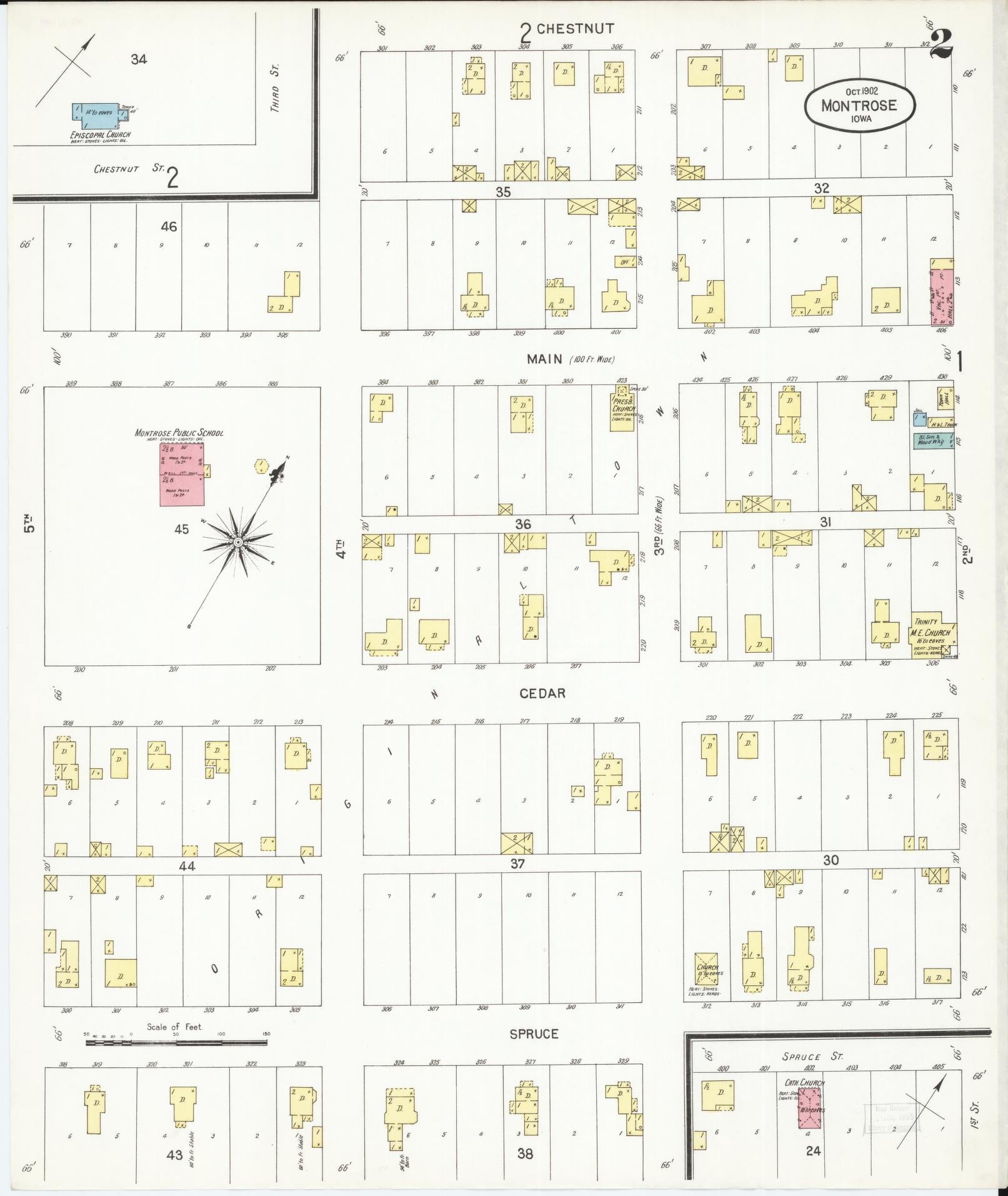 Sanborn Fire Insurance Map from Montrose, Lee County, Iowa (1902), Sheet #0002 - Historic Sanborn Fire Insurance Map Print