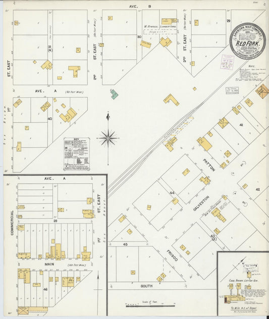 Sanborn Fire Insurance Map from Red Fork, Tulsa County, Oklahoma (1903), Sheet #0001 - Historic Sanborn Fire Insurance Map Print, vintage old map wall art, antique decor, genealogy gift, Oklahoma Oklahoma map