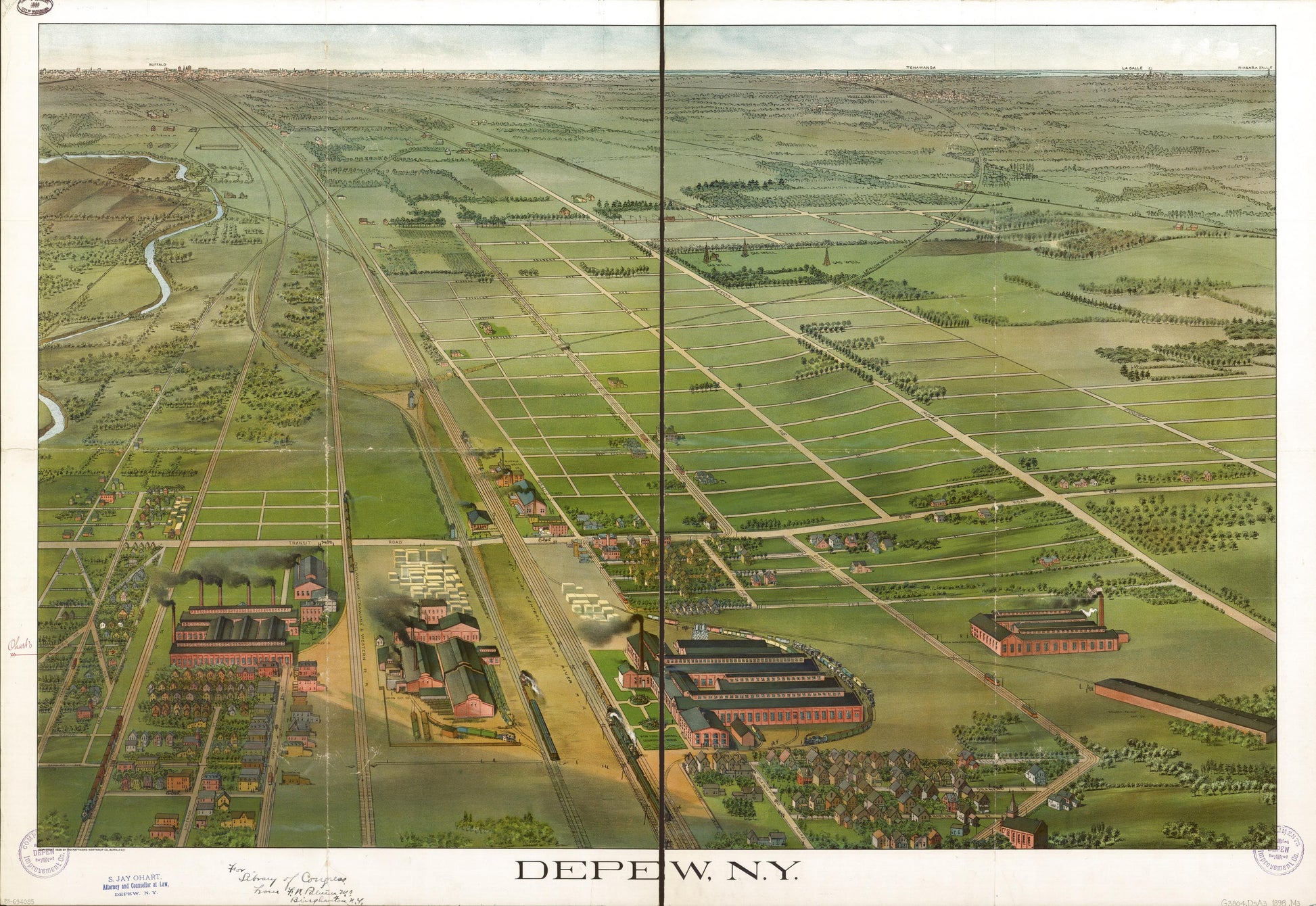 Depew, N.Y. (1898) – Historic Bird’s-Eye View Panorama Print