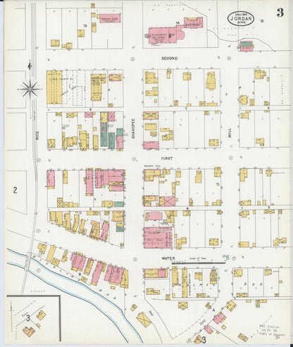 Sanborn Fire Insurance Map from Jordan, Scott County, Minnesota (1904), Sheet #0003 - Complete Map Set gallery image, historic Sanborn map, vintage wall art, Minnesota Minnesota