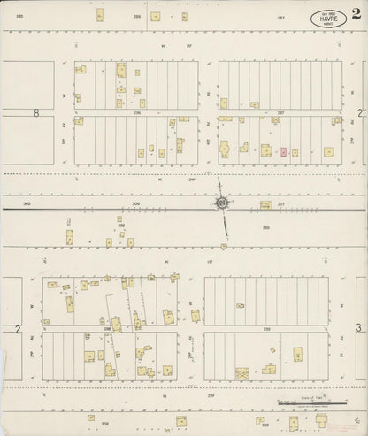 Sanborn Fire Insurance Map from Havre, Hill County, Montana (1920), Sheet #0002 - Complete Map Set gallery image, historic Sanborn map, vintage wall art, Montana Montana