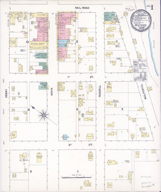 Sanborn Fire Insurance Map from Winters, Yolo County, California. (1891) – Historic Sanborn Fire Insurance Map Print