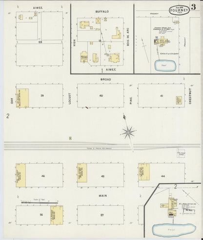 Sanborn Fire Insurance Map from Forney, Kaufman County, Texas (1896), Sheet #0003 - Historic Sanborn Fire Insurance Map Print, vintage old map wall art, antique decor, genealogy gift, Texas Texas map