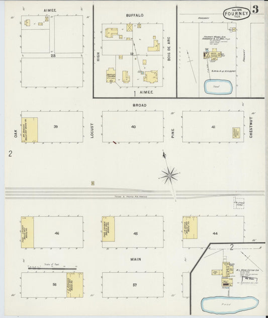 Sanborn Fire Insurance Map from Forney, Kaufman County, Texas (1896), Sheet #0003 - Historic Sanborn Fire Insurance Map Print, vintage old map wall art, antique decor, genealogy gift, Texas Texas map