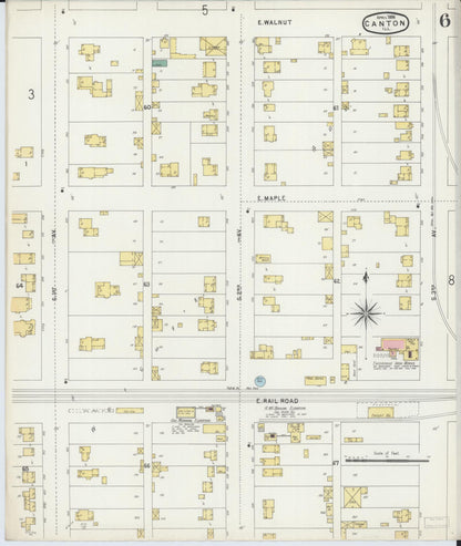 Sanborn Fire Insurance Map from Canton, Fulton County, Illinois (1896), Sheet #0006 - Complete Map Set gallery image, historic Sanborn map, vintage wall art, Illinois Illinois