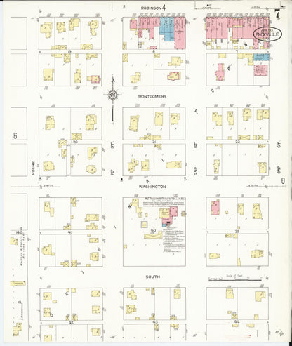 Sanborn Fire Insurance Map from Knoxville, Marion County, Iowa (1913), Sheet #0007 - Historic Sanborn Fire Insurance Map Print