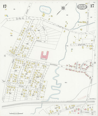 Sanborn Fire Insurance Map from Fairfield, Fairfield County, Connecticut (1930), Sheet #0017 - Complete Map Set gallery image, historic Sanborn map, vintage wall art, Connecticut Connecticut