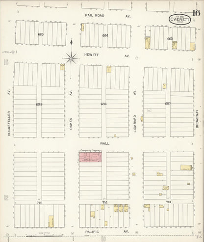 Sanborn Fire Insurance Map from Everett, Snohomish County, Washington (1893), Sheet #0015 - Complete Map Set gallery image, historic Sanborn map, vintage wall art, Washington Washington
