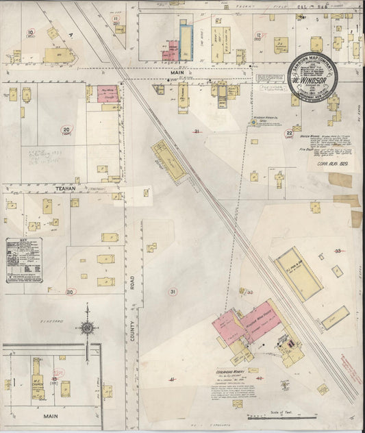 Sanborn Fire Insurance Map from Windsor, Sonoma County, California. (1929) – Historic Sanborn Fire Insurance Map Print