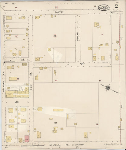 Sanborn Fire Insurance Map from Canby, Clackamas County, Oregon (1931), Sheet #0002 - Complete Map Set gallery image, historic Sanborn map, vintage wall art, Oregon Oregon