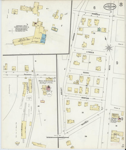 Sanborn Fire Insurance Map from Stoneham, Middlesex County, Massachusetts (1897), Sheet #0008 - Complete Map Set gallery image, historic Sanborn map, vintage wall art, Massachusetts Massachusetts