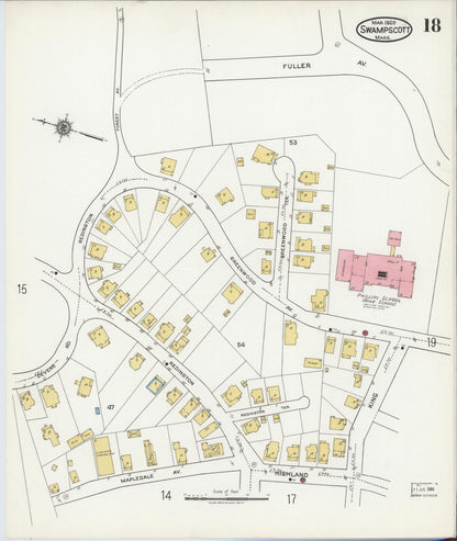 Sanborn Fire Insurance Map from Swampscott, Essex County, Massachusetts (1920), Sheet #0018 - Complete Map Set gallery image, historic Sanborn map, vintage wall art, Massachusetts Massachusetts
