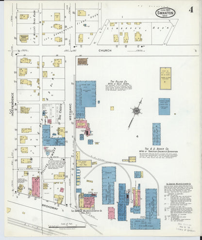 Sanborn Fire Insurance Map from Swanton, Fulton County, Ohio (1920), Sheet #0004 - Complete Map Set gallery image, historic Sanborn map, vintage wall art, Ohio Ohio