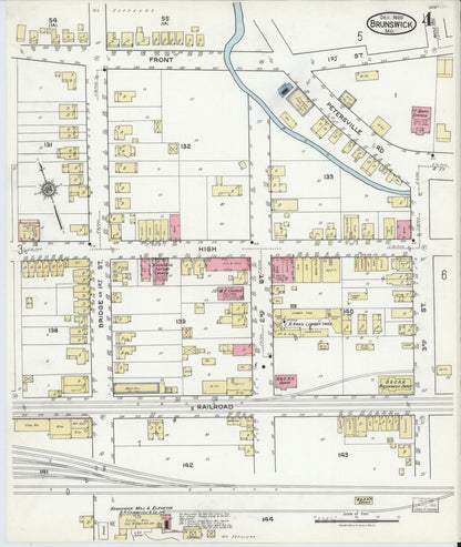 Sanborn Fire Insurance Map from Brunswick, Frederick County, Maryland (1920), Sheet #0004 - Complete Map Set gallery image, historic Sanborn map, vintage wall art, Maryland Maryland