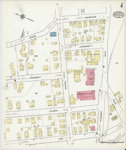 Sanborn Fire Insurance Map from Berlin, Coos County, New Hampshire (1920), Sheet #0004 - Complete Map Set gallery image, historic Sanborn map, vintage wall art, New Hampshire New Hampshire