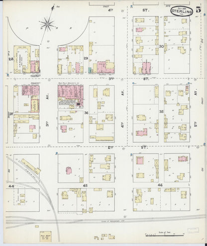 Sanborn Fire Insurance Map from Sterling, Whiteside County, Illinois (1891), Sheet #0005 - Complete Map Set gallery image, historic Sanborn map, vintage wall art, Illinois Illinois