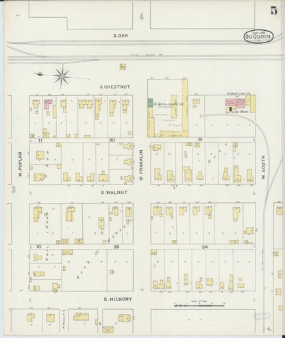 Sanborn Fire Insurance Map from Du Quoin, Perry County, Illinois (1894), Sheet #0005 - Complete Map Set gallery image, historic Sanborn map, vintage wall art, Illinois Illinois