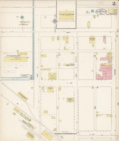 Sanborn Fire Insurance Map from Grandview, Yakima County, Washington (1915), Sheet #0002 - Complete Map Set gallery image, historic Sanborn map, vintage wall art, Washington Washington