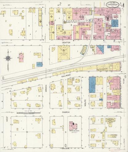 Sanborn Fire Insurance Map from Sandwich, De Kalb County, Illinois (1921), Sheet #0004 - Complete Map Set gallery image, historic Sanborn map, vintage wall art, Illinois Illinois