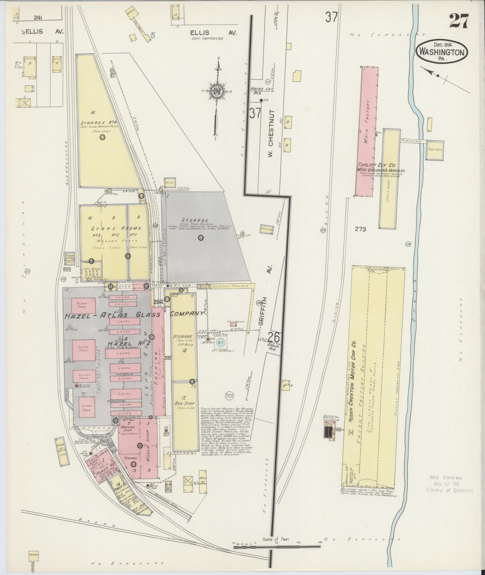 Sanborn Fire Insurance Map from Washington, Washington County, Pennsylvania (1914), Sheet #0027 - Complete Map Set gallery image, historic Sanborn map, vintage wall art, Sanborn Fire Insurance Map from Washington Washington
