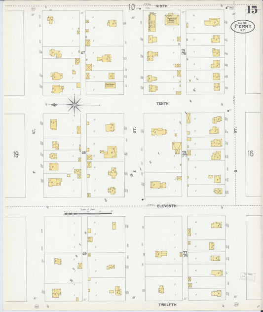 Sanborn Fire Insurance Map from Perry, Noble County, Oklahoma (1901), Sheet #0015 - Historic Sanborn Fire Insurance Map Print, vintage old map wall art, antique decor, genealogy gift, Oklahoma Oklahoma map