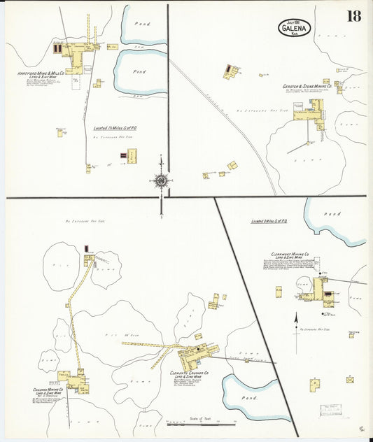 Sanborn Fire Insurance Map from Galena, Cherokee County, Kansas (1911), Sheet #0018 - Historic Sanborn Fire Insurance Map Print, vintage old map wall art, antique decor, genealogy gift, Kansas Kansas map