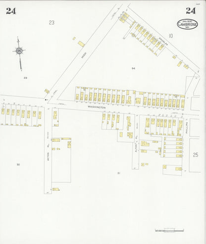 Sanborn Fire Insurance Map from Cambridge, Dorchester County, Maryland (1930), Sheet #0024 - Complete Map Set gallery image, historic Sanborn map, vintage wall art, Maryland Maryland