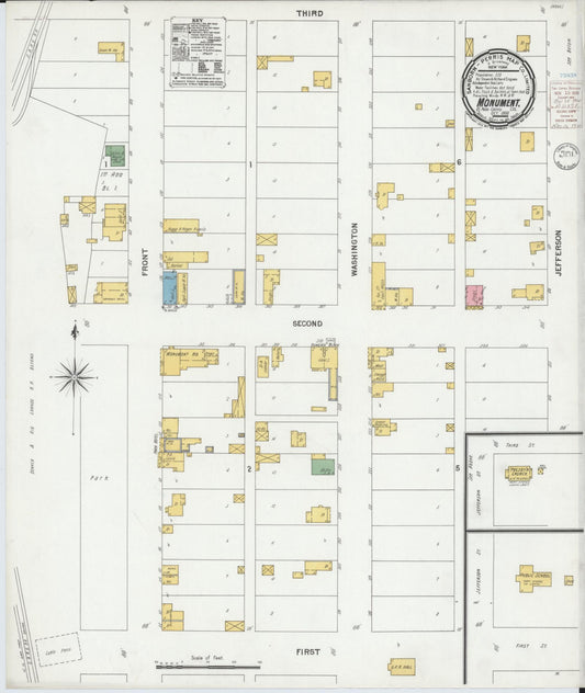 Sanborn Fire Insurance Map from Monument, El Paso County, Colorado (1900), Sheet #0001 - Historic Sanborn Fire Insurance Map Print, vintage old map wall art, antique decor, genealogy gift, Colorado Colorado map