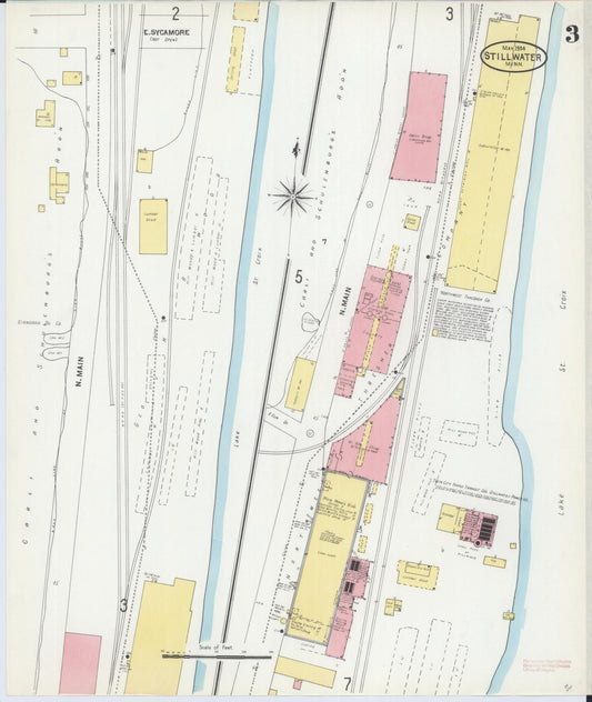 Sanborn Fire Insurance Map from Stillwater, Washington County, Minnesota (1904), Sheet #0003 - Historic Sanborn Fire Insurance Map Print, vintage old map wall art, antique decor, genealogy gift, Minnesota Minnesota map