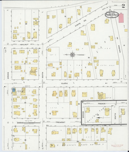 Sanborn Fire Insurance Map from Princeville, Peoria County, Illinois (1918), Sheet #0002 - Complete Map Set gallery image, historic Sanborn map, vintage wall art, Illinois Illinois