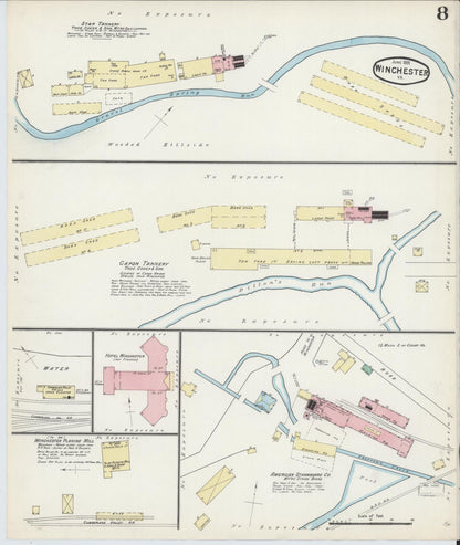 Sanborn Fire Insurance Map from Winchester, Independent Cities, Virginia (1891), Sheet #0008 - Complete Map Set gallery image, historic Sanborn map, vintage wall art, Virginia Virginia