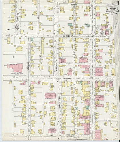 Sanborn Fire Insurance Map from Grafton, Taylor County, West Virginia (1896), Sheet #0003 - Complete Map Set gallery image, historic Sanborn map, vintage wall art, West Virginia West Virginia