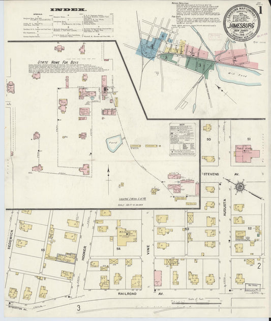 Sanborn Fire Insurance Map from Jamesburg, Middlesex County, New Jersey. (1910) – Historic Sanborn Fire Insurance Map Print