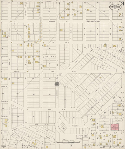Sanborn Fire Insurance Map from Marshfield, Coos County, Oregon (1920), Sheet #0003 - Complete Map Set gallery image, historic Sanborn map, vintage wall art, Oregon Oregon